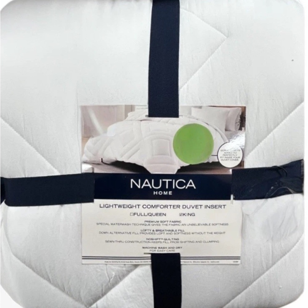 Nautica Lightweight King Comforter Duvet Insert Down Alternative